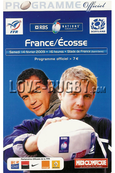 2009 France v Scotland  Rugby Programme