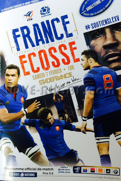 2015 France v Scotland  Rugby Programme