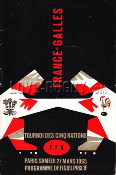 1965 France v Wales  Rugby Programme