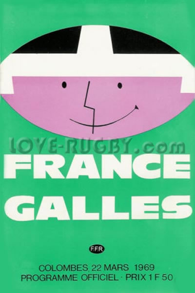 1969 France v Wales  Rugby Programme