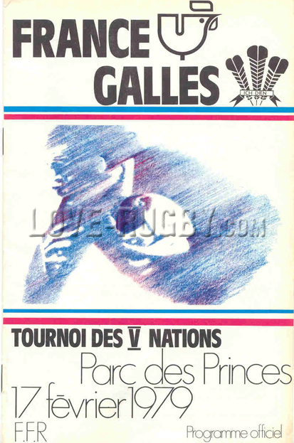 1979 France v Wales  Rugby Programme