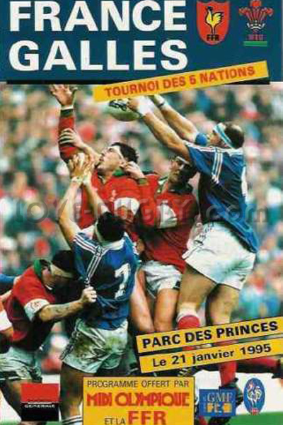 1995 France v Wales  Rugby Programme