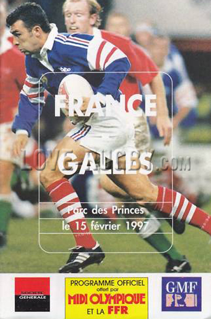 1997 France v Wales  Rugby Programme