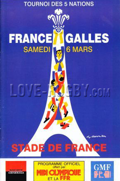 1999 France v Wales  Rugby Programme