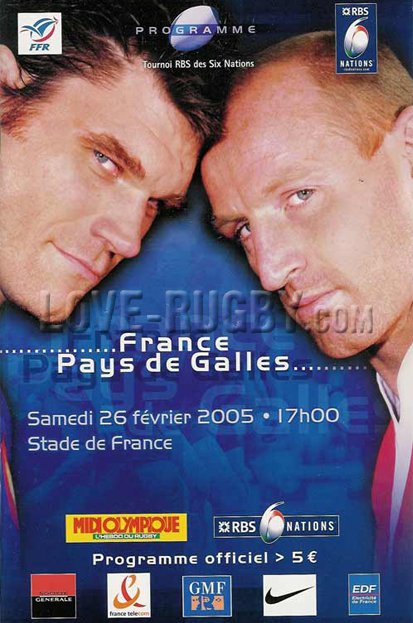 2005 France v Wales  Rugby Programme