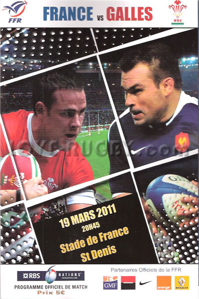 2011 France v Wales  Rugby Programme