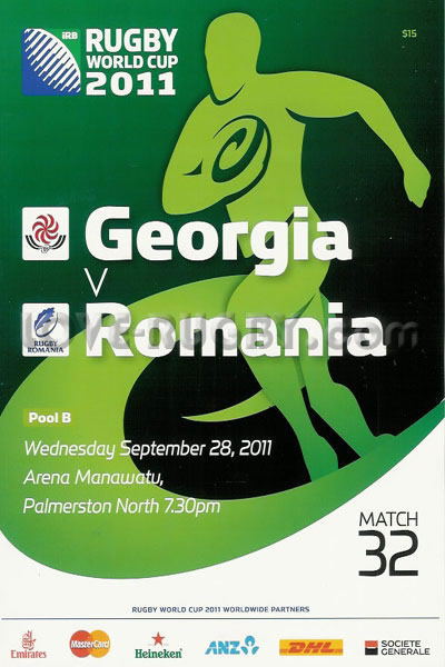 2011 Georgia v Romania  Rugby Programme
