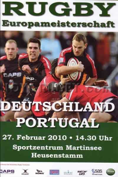 2010 Germany v Portugal  Rugby Programme