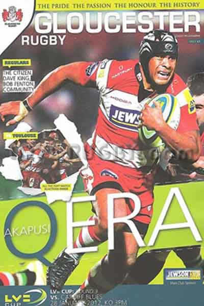 2012 Gloucester v Cardiff  Rugby Programme