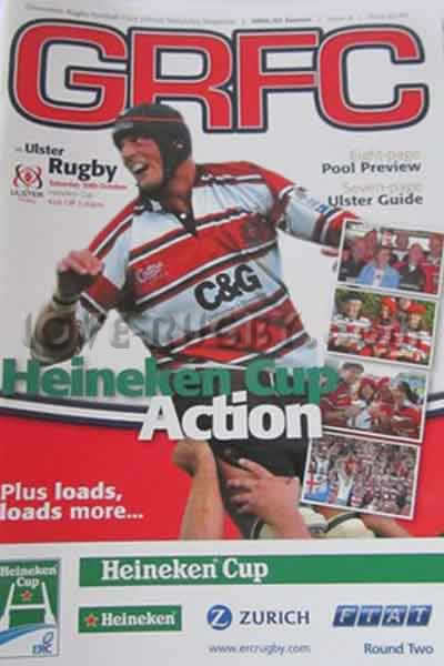 2004 Gloucester v Ulster  Rugby Programme