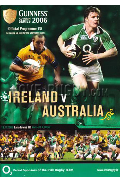2006 Ireland v Australia  Rugby Programme