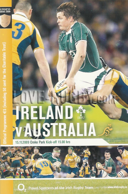 2009 Ireland v Australia  Rugby Programme