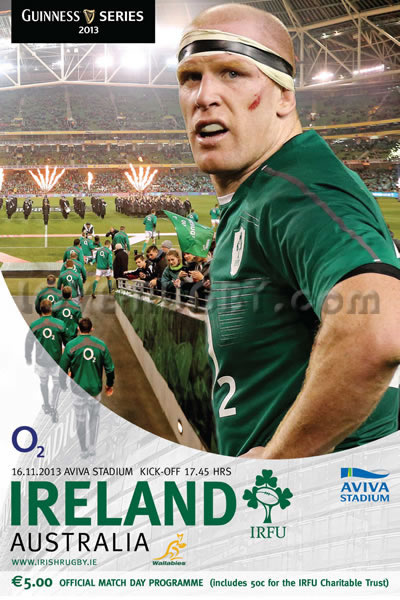2013 Ireland v Australia  Rugby Programme