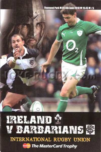 2010 Ireland v Barbarians  Rugby Programme