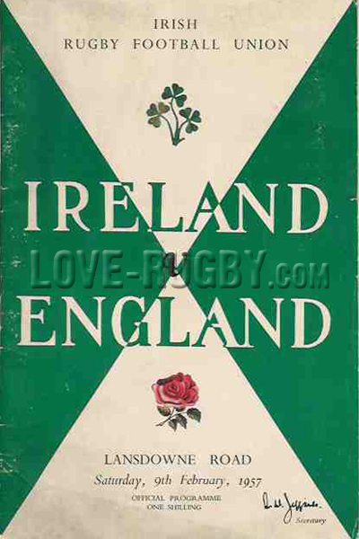 Ireland England 1957 memorabilia