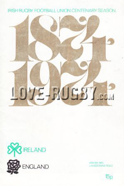 1975 Ireland v England  Rugby Programme