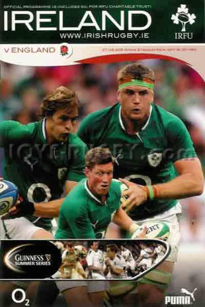 2011 Ireland v England  Rugby Programme