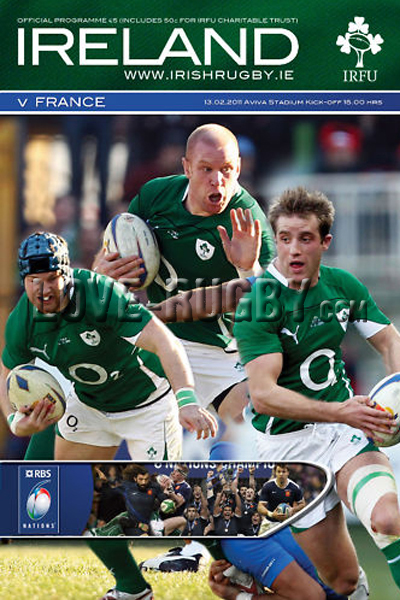 2011 Ireland v France  Rugby Programme