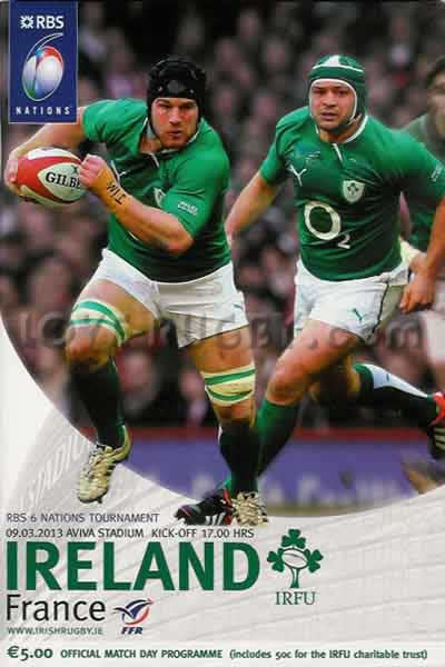 2013 Ireland v France  Rugby Programme