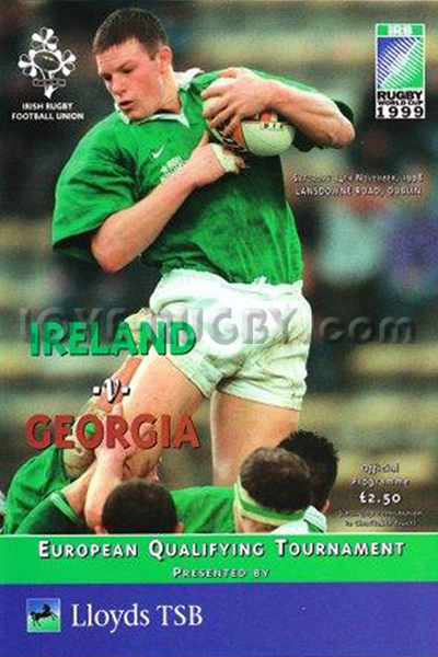 1998 Ireland v Georgia  Rugby Programme