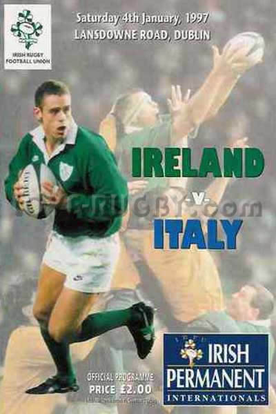 1997 Ireland v Italy  Rugby Programme