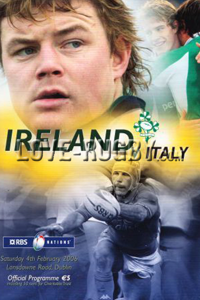 2006 Ireland v Italy  Rugby Programme