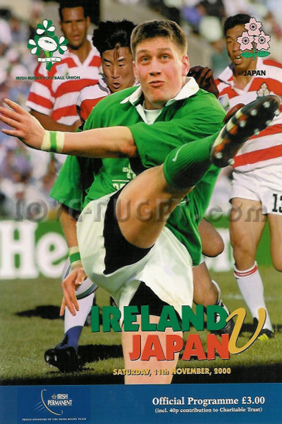 2000 Ireland v Japan  Rugby Programme