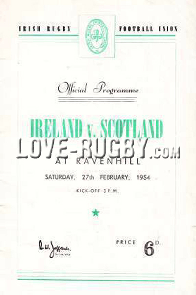 Ireland Scotland 1954 memorabilia