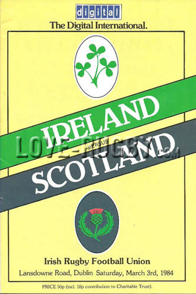 Ireland Scotland 1984 memorabilia