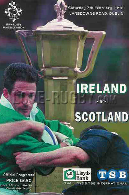 1998 Ireland v Scotland  Rugby Programme