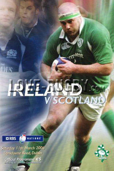2006 Ireland v Scotland  Rugby Programme
