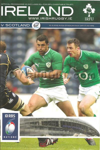 2012 Ireland v Scotland  Rugby Programme