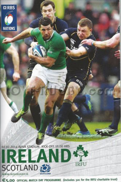 2014 Ireland v Scotland  Rugby Programme