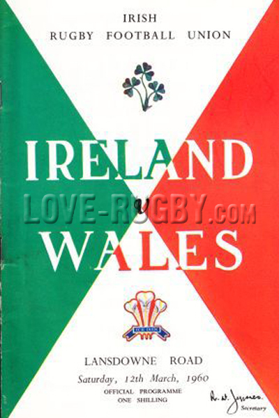 1960 Ireland v Wales  Rugby Programme