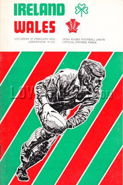 1976 Ireland v Wales  Rugby Programme