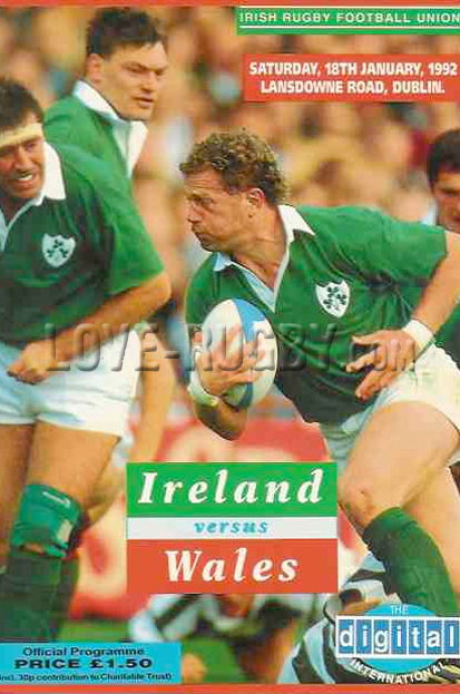 Ireland Wales 1992 memorabilia