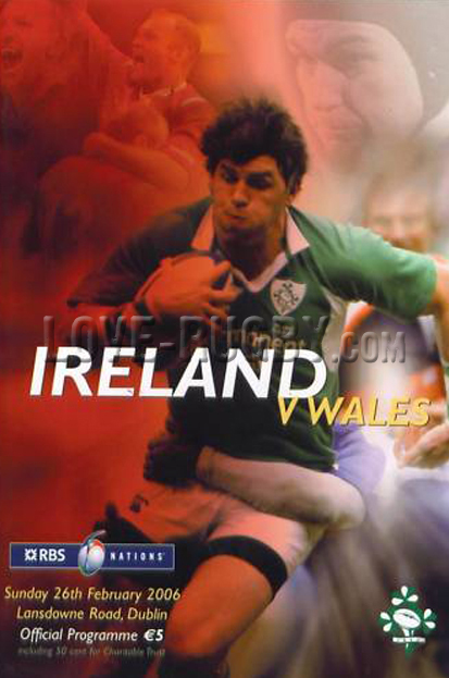 2006 Ireland v Wales  Rugby Programme