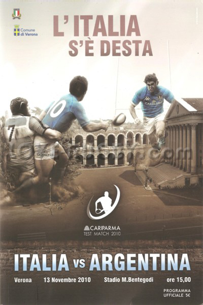2010 Italy v Argentina  Rugby Programme