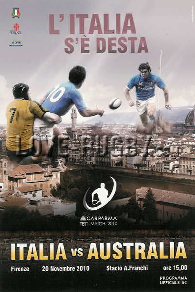 2010 Italy v Australia  Rugby Programme