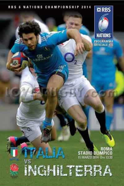 2014 Italy v England  Rugby Programme