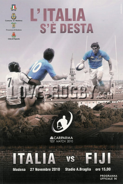 2010 Italy v Fiji  Rugby Programme