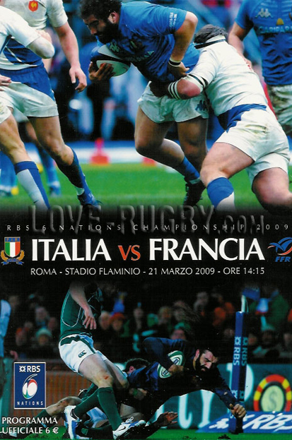 2009 Italy v France  Rugby Programme