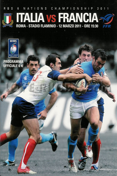 2011 Italy v France  Rugby Programme