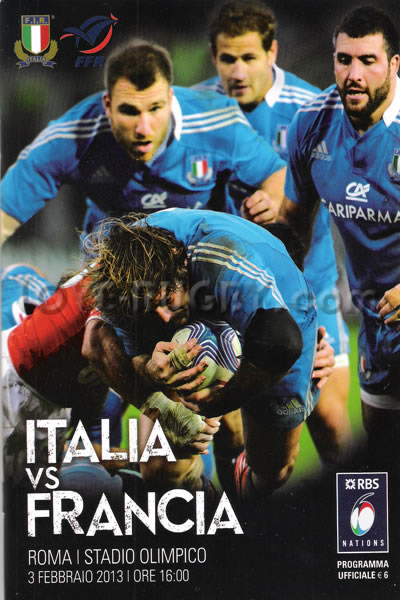 2013 Italy v France  Rugby Programme