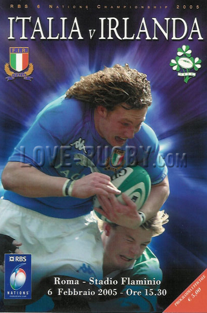 2005 Italy v Ireland  Rugby Programme