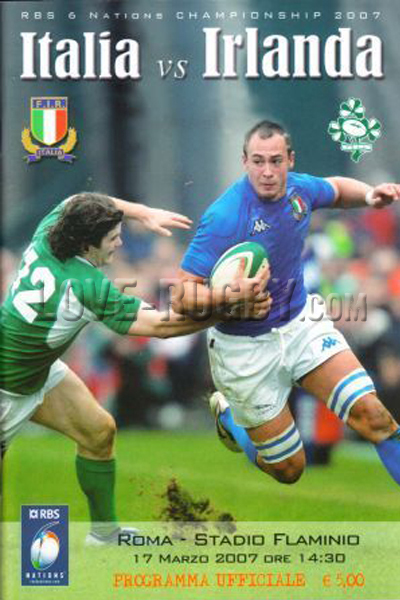 2007 Italy v Ireland  Rugby Programme