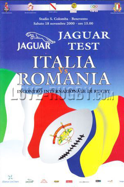 2000 Italy v Romania  Rugby Programme