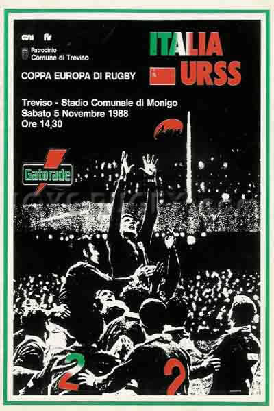 1988 Italy v Russia  Rugby Programme