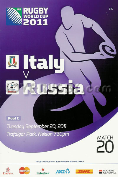 2011 Italy v Russia  Rugby Programme