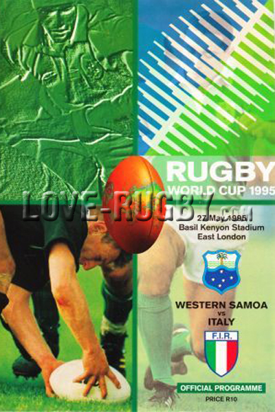 1995 Italy v Samoa  Rugby Programme
